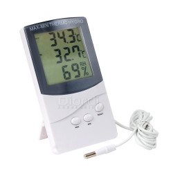 Higrómetro Termómetro TA318 Medidor de Humedad Lcd Digital Cable °C °F