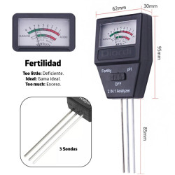 Medidor 2 En 1 Fertilidad Y Ph Para Suelo Tierra Cultivos