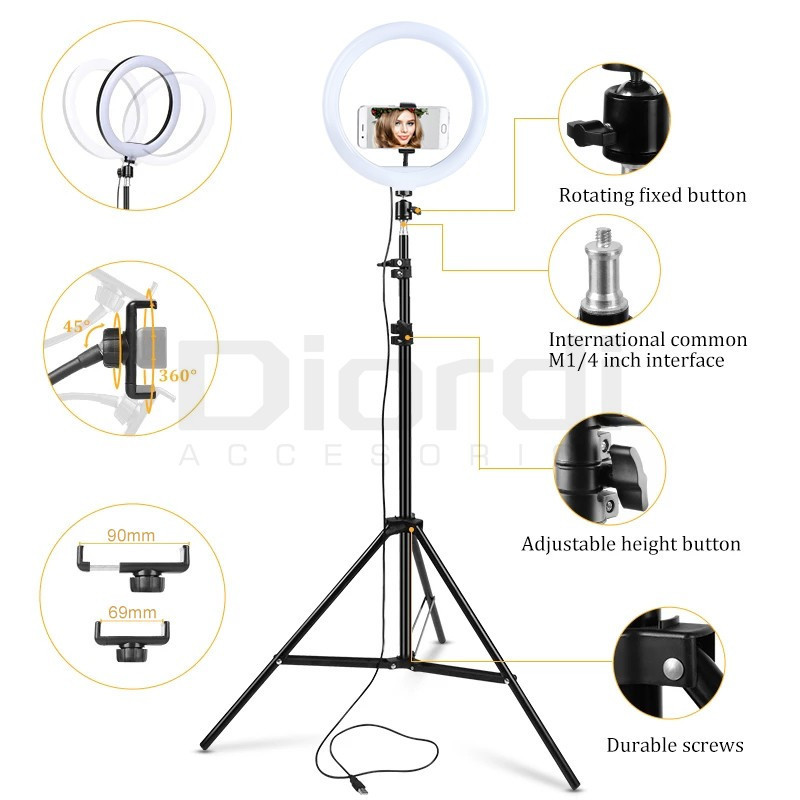 Anillo Aro Led RGB 14 colores con control remoto + tripode