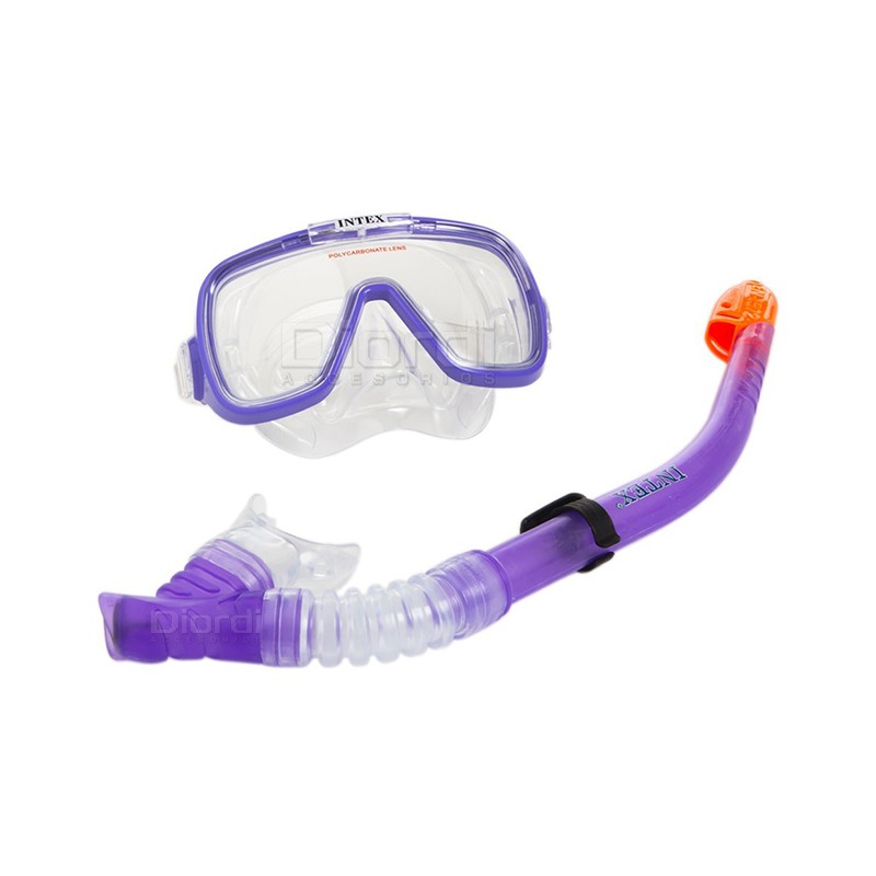 Tradineur - Gafas de buceo con tubo para niños, plástico y goma, accesorio  para deportes acuáticos, mar, playa, piscina, talla i