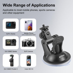Soporte Ventosa para Auto con tornillo, adaptador para trípode para GoPro, Insta360, DJI y otras cámaras de acción