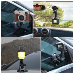 Soporte Ventosa para Auto con tornillo, adaptador para trípode para GoPro, Insta360, DJI y otras cámaras de acción