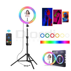 Anillo Aro Led RGB 14 colores con control remoto + tripode