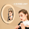 Kit Anillo Luz Led 24cm Iluminación de audio y video Pro