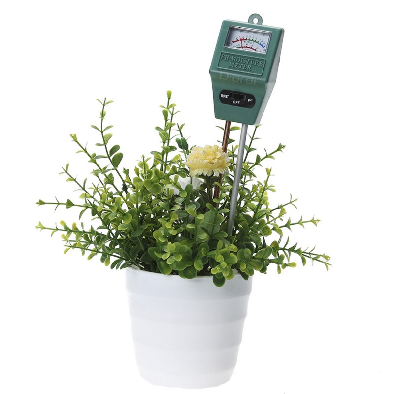 DANOPLUS Medidor de pH del suelo 2 en 1 Probador de humedad de  pH del suelo Kit de prueba de suelo de electrodo de 12 pulgadas de largo  para plantas, jardín