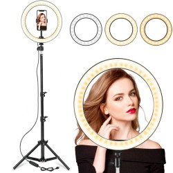 Kit Anillo Luz Led 24cm Iluminación de audio y video Pro