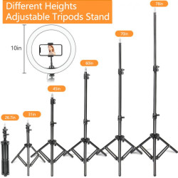 Kit Anillo Luz Led 24cm Iluminación de audio y video Pro