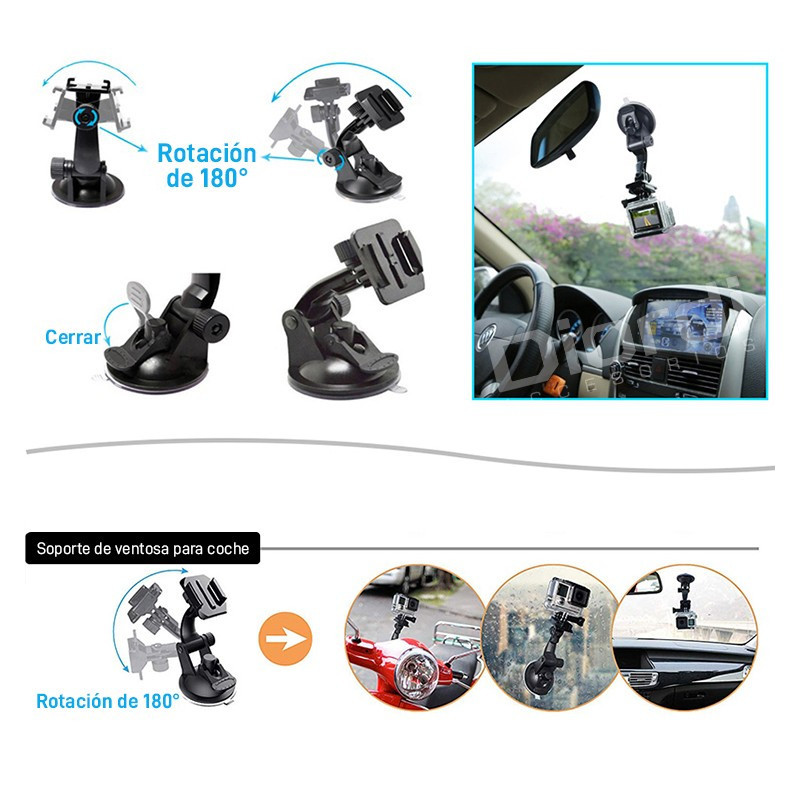 Kit 50 en 1 para GoPro Hero Black 12 11 10 9 8 7 y otras  Cámara de Acción