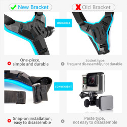 Soporte Correa Para Casco Moto Para Gopro