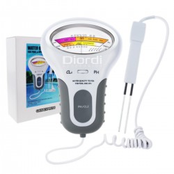 Diordi - Medidor de Ph y Cloro para Piscina Tester Calidad de Agua - Blanco