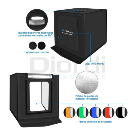 Estudio Fotográfico Puluz Plegable 60cmx60cmx60cm
