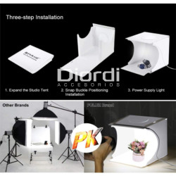 Estudio Fotográfico con Panel Luz Led sin Sombras Puluz 20cmx20cm