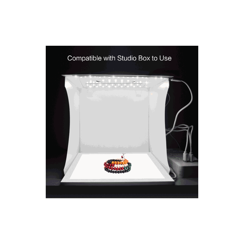 Estudio Fotográfico con Panel Luz Led sin Sombras Puluz 20cmx20cm Estudio Fotográfico con Panel Luz Led sin Sombras Puluz 20cmx20cm