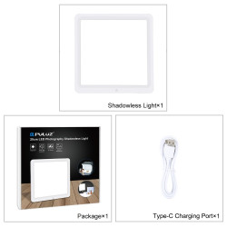 Estudio Fotográfico con Panel Luz Led sin Sombras Puluz 20cmx20cm